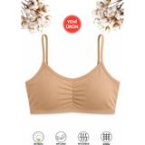Özkan Underwear Özkan 43725 Kız Çocuk %95 Pamuklu Balensiz Çıkarılabilir Pedli Alıştırma Sütyeni Ip Askılı Yarım Atlet Büstiyer Süprem Penye Kumaş - 11 - 12 Yaş - Taş