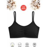 Özkan Underwear Özkan 43725 Kız Çocuk %95 Pamuklu Balensiz Çıkarılabilir Pedli Alıştırma Sütyeni Ip Askılı Yarım Atlet Büstiyer Süprem Penye Kumaş - 9 - 10 Yaş - Siyah