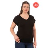 ÖZKAN underwear Özkan Kadın Premium Kumaş Vorteks Viskon Esnek Rahat Büyük Beden Kısa Kollu Bluz 27135