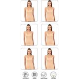 Özkan Underwear Ten 0107 6'lı İp Askılı Pamuklu Ribana Örme Atlet