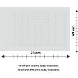 Özkan Wood Çekmece Içi Kaşıklık, Düzenleyici, Organizatör 78 cm x 49 cm - Beyaz