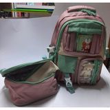 Özkara Çanta Okul Çantası 3 Lü Set Çanta, Beslenme Çantası,kalemkutu - Pembe