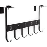 Özkaya Store Ayarlanabilir Kapı Arkası Askılık Metal (2 Adet) | 6 Kancalı Kapı Üstü Organizer | Montaj Gerektirmez Askı | Mont Çanta Havlu Anahtarlık Düzenleyici - Belirtilmemiş