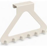 Özkaya Store Beyaz Kapı Arkası 6 Kancalı Modern Askı Üçgen Tasarımlı Kapı Askılığı Metal Düzenleyici Çok Amaçlı Havlu Çanta Mont Askısı Pratik Organizer - Belirtilmemiş