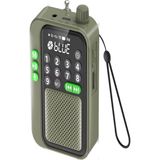 Özkaya Store C9 Bluetooth Şarjlı Radyo USB & Tf Kart Okuyucu Deprem Çantasına Uygun Fm Radyo, Haki