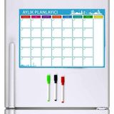 Özkaya Store Dünya Magnet Aylık Magnet Planlayıcı, 35X50 cm Katlanabilir Silinebilir Mıknatıslı Yazı Tahtası Pano + 3 Kalem - Belirtilmemiş