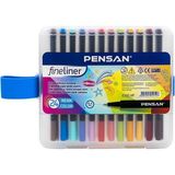 Özkaya Store Fineliner Kalem 24 Renk Plastik Kutu 0.4mm Keçe Uçlu Kalem 1 Paket Pensan Fineliner 6500HP 0.4mm Keçe Uçlu Kalem - Belirtilmemiş