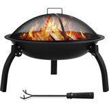 Özkaya Store Metal 4 Parça Ithal Katlanabilir ve Taşınabilir Ateş Çukuru-Mangal Şömine Bahçe Isıtma Kamp 54 cm