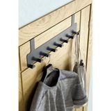 Özkaya Store Metal Mat Siyah Kapı Arkası Askılık – 8 Kancalı Amerikan Tipi Organizer Askı, Banyo ve Oda Kapıları Için Pratik Askılık, Delmeden Montajlı Kapı Arkası Askı (Siyah) - Belirtilmemiş