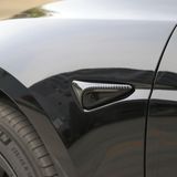 Özkaya Store Tesla Model Y Uyumlu Parlak Karbon Fiber Görünümlü Yan Kamera (Sinyal) Kaplama Seti Hw4 - Belirtilmemiş