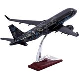 Özkaya Store Zekupp Airbus A320, 1/100 Thy Siyah Renk, Desenli Uçak Maketi (ZU-UCK0113)