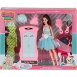Ozkr Store 02453 Cindy Doll Dolaplı Makyaj Masalı Bebek -Oydaş Oyuncak