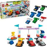 Ozkr Store 10445 LEGO Duplo F1 Takımı Yarış Arabaları ve Sürücüleri 70 Parça +2AŞ