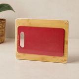 Ozkr Store Bambu ve Plastik Kesme Tahtası 2'li Set (22X28 & 15X25 Cm)