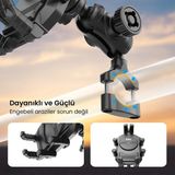 Ozkr Store Gidon Bağlantılı Güneş ve Yağmur Korumalı 360° Derece Ayarlanabilir Motosiklet Bisiklet Telefon Tutucu