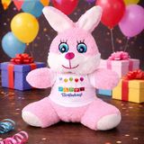 Ozkr Store Happy Birthday Tişörtlü Peluş Tavşan