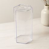 Ozkr Store Kapaklı Makyaj Fırça Organizeri (6 Bölmeli) Mika Kristal Plastik 10X8.9X20 cm