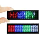 Ozkr Store Matrix Kayan LED Yaka Rozeti Mobil Kontrollü Dijital Etiket 9×3cm