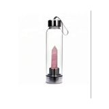 Özlem Demir Reiki Pembe Kuvars Doğal Taş Su Şişesi 550 ml OZLMDMR02