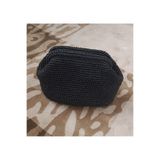 ÖZLEM HANDMADE Siyah Hasır Burslu Çanta