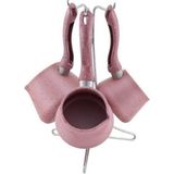 Özlife 707 Rodi Granit 3 Lü Cezve Takımı-Rose - Pembe