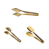 Özlife Titanyum Gold 3 Lü Pasta , Makarna & Salata Maşa Seti