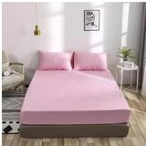 Ozlu Fitted Lastikli Tek Kisilik Carsaf Seti (100X200)-Pudra