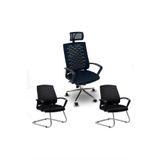Özmen ofis mobilya FİLELİ SANDALYE SETİ ( 3 PARÇA)