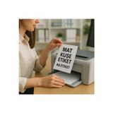 Özmeral Baskı 100 Adet Mat Kuşe Yapışkanlı Etiket -10X15 Cm -A6 Boş Sticker-Paketleme Sticker-Tüm Yazıcılar İçin