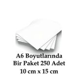 Özmeral Baskı 250 Adet Parlak & Mat A6 10X15 Kart - Davetiye Kağıdı - Not Kartı - 210Gr