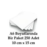 OzmeralBaskı 250 Adet Parlak & Mat A6 10x15 Kart - Davetiye Kağıdı - Not Kartı - 210gr
