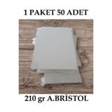 OzmeralBaskı 50 Adet 210 gr - A4 Amerikan Bristol Kağıdı - Mat Parlak Kağıt - Kalın