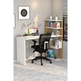 ozmobak MDF Raflı Çalışma Masası – Kitaplıklı Kompakt Masa
