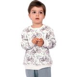 OZMOZ 100% Pamuk Baharlık Minik Erkek Çocuk Sweatshirt - Ekru - 3 Yaş