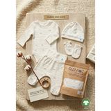 OZMOZ Clean&safe Organik Steril Temizlenmiş Hastane Çıkış Seti-4 Parça - Prematüre - Ekru