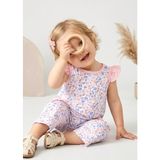 OZMOZ Fırfırlı Pembe Çiçekli Kolsuz Yazlık Kız Bebek Bluz - 6 Ay