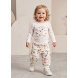 OZMOZ Organik Kuş Desenli Baharlık Kız Bebek Spor Pantolon - Karışık - 1,5 Yaş