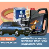 Ozmparts Tofaş Doğan Slx Periyodik Bakım Seti Doill 20W50 4l Motor Yağı | Orijinal Ufı Yağ Filtresi | Benzin Filtresi | Hava Filtresi | Yağ Bakım Paketi