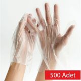 Ozmus Avm Tek Kullanımlık Şeffaf Hijyenik Poşet Eldiven 500 Adet Eko Paket