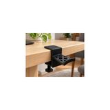 Ozn 3D Tech Masa Altı Kulaklık Askısı, Delme Gerektirmeyen Mengene (C-Clamp) Kulaklık Tutucu, Dayanıklı Petg Oyuncu ve Stüdyo Kulaklık Standı - Mat Si - Standart