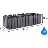 OZN-616 Efes Askılı Balkon Saksı Takımı 9 Lt No:2 Antrasit 4 Adet - Standart - Çok Renkli