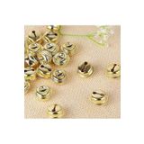 Ozn Aksesuar Gold Kulplu Çan, Zil, Hayvan Tasma Zili, Amigurumi Zili, Kına Gecesi Tef Yapımı Zili 25MM (20 Adet)