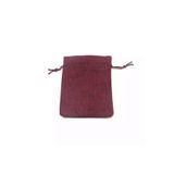 OZN TUHAFİYE Kese Bordo Renk Jüt Kumaş 7x9 Cm 10 Adet