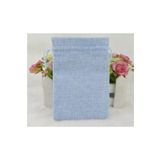 OZN TUHAFİYE Kese Mavi Renk Jüt Kumaş 7x9 Cm 10 Adet