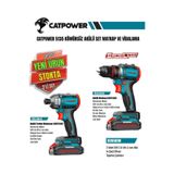 öznet CATPOWER EL ALETLERİ CatPower Kömürsüz Akülü 2'Li Set Matkap ve Vidalama 20V 2 x2 Ah 5135