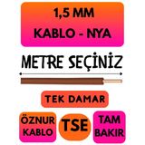 Öznur 1,5 Mm Nya Kablo Metre Seçenekli (Kahverengi)