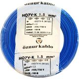 Öznur 1,5 mm2 Nyaf H07V-K Bakır Kablo 100 m Mavi