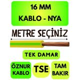 Öznur 16 Mm Nya Kablo Metre Seçenekli (Sarı-Yeşil)