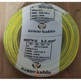 Öznur 2.5 mm Nya Sarı Yeşil 100 m %100 Bakır Kablo
