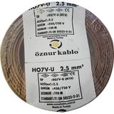 Öznur 2,5 Luk Nya Elektrik Kablosu Kahverengi 100 M Dayanıklı Yapı ve Kolay Montaj Özelliği